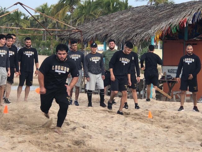 Luis Felipe Pepón Juárez inicio pretemporada de los Leones de Yucatán con minicampamento, del 210220 en Mazatlán