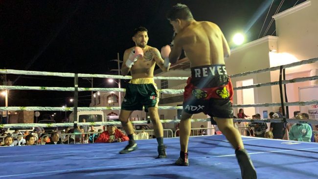 Miguel Cubanito Nieves vs. Reno Reyes GDD8 del 070320 en Telchac Puerto 1a pelea yucateco vs. peruano en festival de la veda