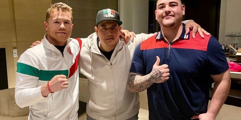 Eddy Reynoso, Saul Canelo Álvarez y Andy Ruiz anuncio adhesión a canelo team del 050520 Andy Ruiz on Eddy Reynoso y el Canelo