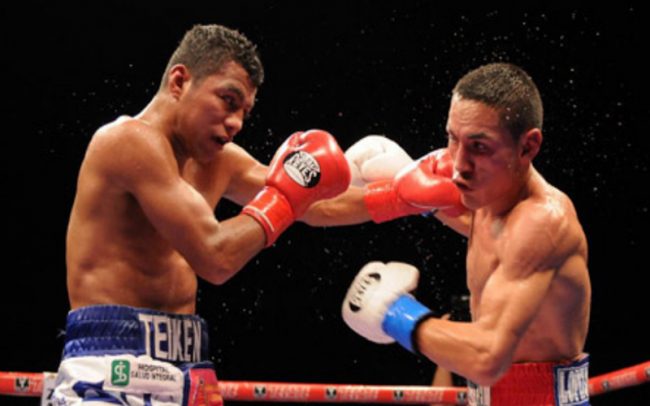 Román Chocolatito González vs. Juan Francisco Gallo Estrada gdu 12 retuvo campeonato mundial minimosca AMB 2012 en Los Ángeles