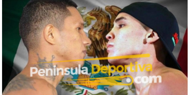 fotocomposición Miguel Berchelt con Óscar Valdez con marca de agua