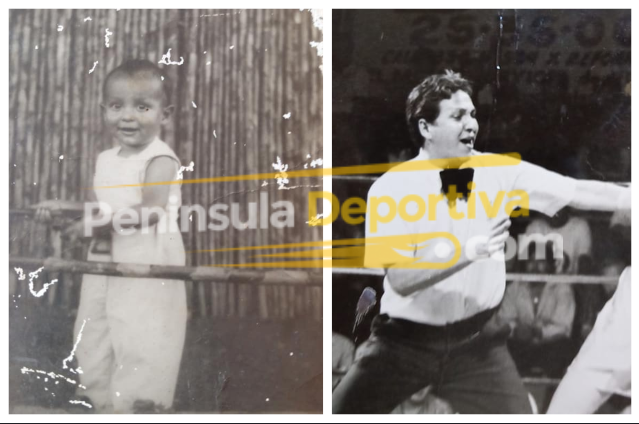 fotocomposición Jesús Manuel Chichonal Erosa de niño y adulto con marca de agua