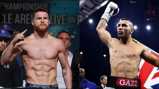 fotocomposición Saúl Canelo Álvarez Avni Yildrim