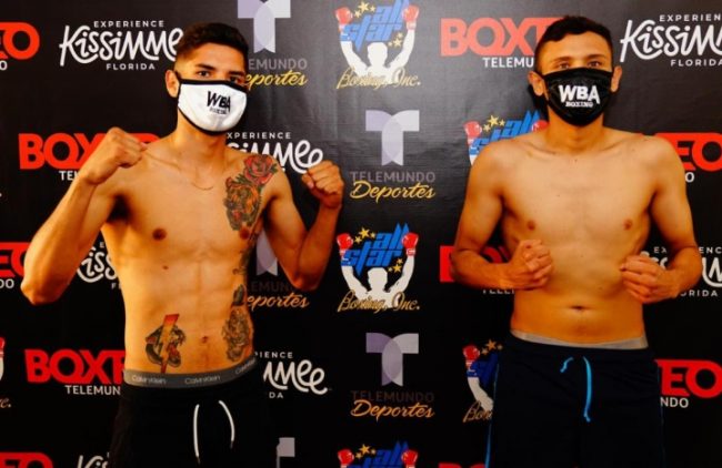 Luis Muecas Solís pesaje vs. Antonio Morán del 030920 en Kissimee