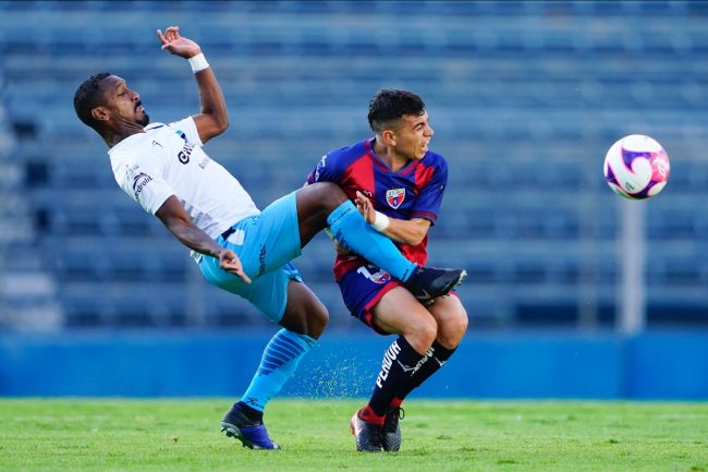 Potros del Atlante vs. Cancún F.C. 8a fecha torneo de expansión 2-1 1 del 061020 en Ciudad de México, primer juego del Atlante contra Cancún, tras su salida de Cancún