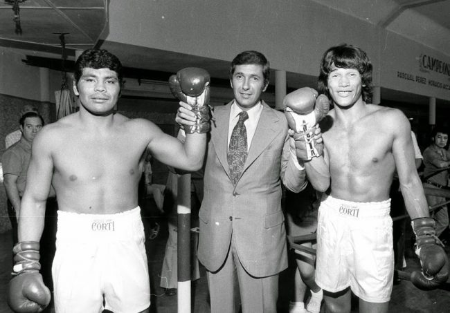 Víctor Galíndez, Juan Carlos Lectoure y Carlos Monzón en blanco y negro muy buena foto