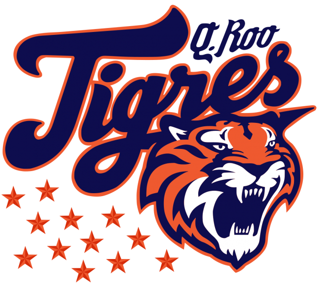 logotipo Tigres de Quintana Roo con 10 estrellas