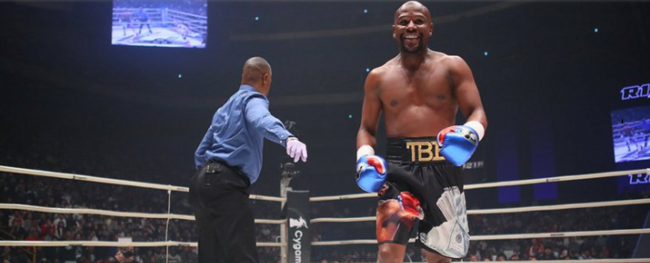 Floyd Mayweather vs. Tenshin Nasukawa 2018 gkot 1 en Tokio Dome