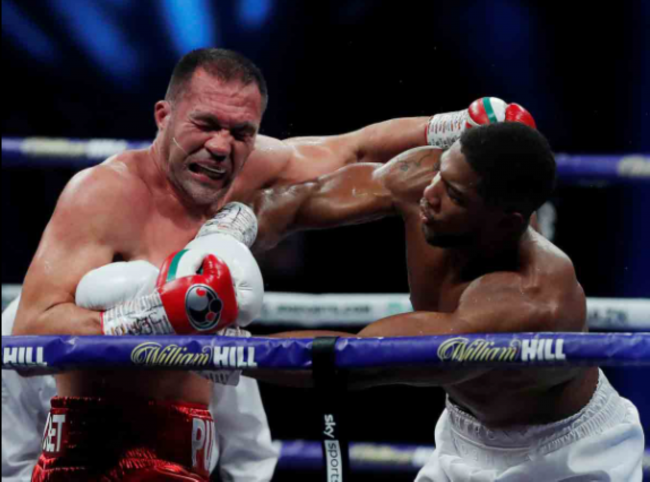 Anthony Joshua vs. Kubrat Pulev gko 9 1 del 121220 en Londres retuvo campeonatos mundiales completo FIB, AMB y OMB