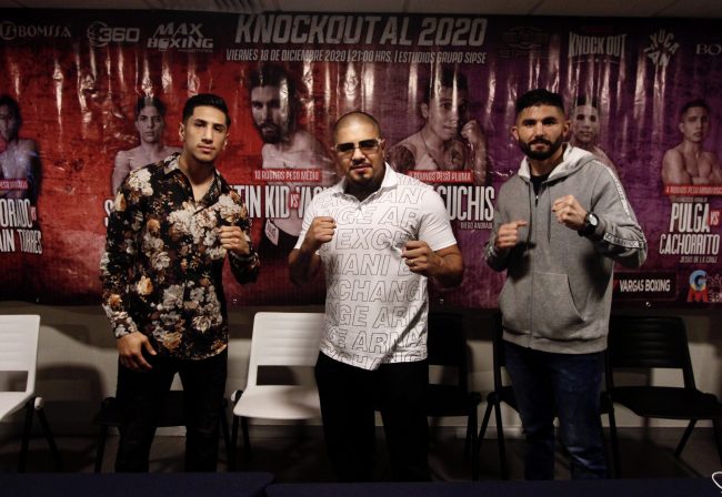 Fernando Feroz Vargas sr, Fernando Feroz Vargas jr, y Elías Espadas, rueda de prensa del 161220 en Hotel Ibis Galerías de Mérida