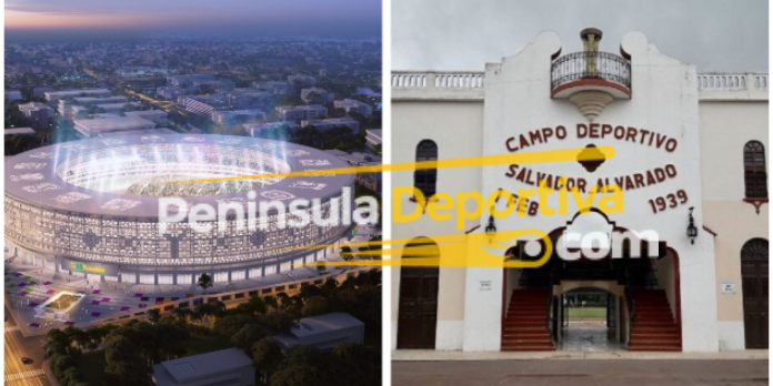fotocomposición estadio sostenible con estadio salvador alvarado