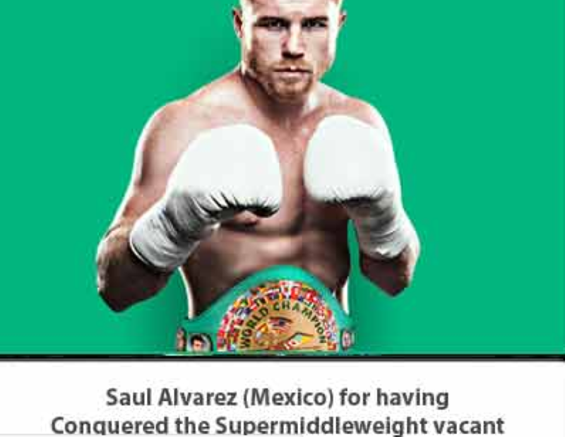 Saúl "Canelo" Álvarez, designado mejor boxeador de diciembre de 2020