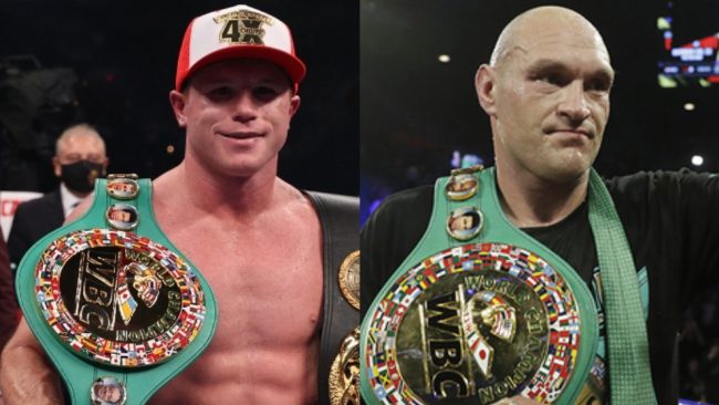 Saúl Canelo Álvarez fotocomposición con Tyson Fury Tyson Fury y "Canelo" Álvarez