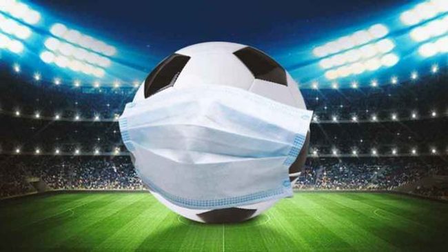 fútbol fotocomposición coronavirus