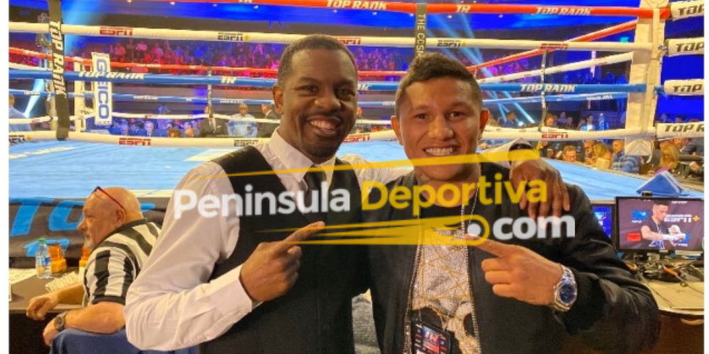 Miguel Berchelt con Jamel Herring