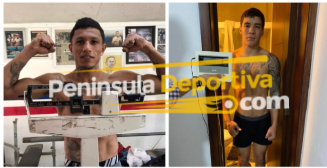 Miguel Berchelt y Óscar Valdez fotocomposición prepesaje del 060221