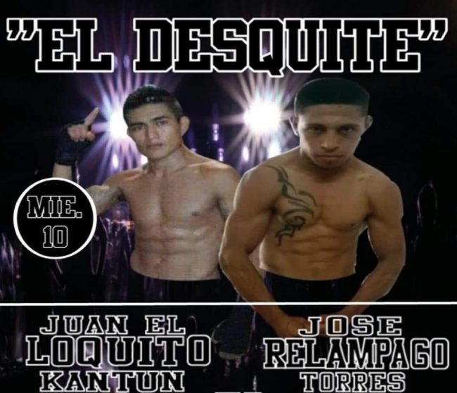 cartel pelea fake José Relámpago Torres vs. Juan Loquito Kantún