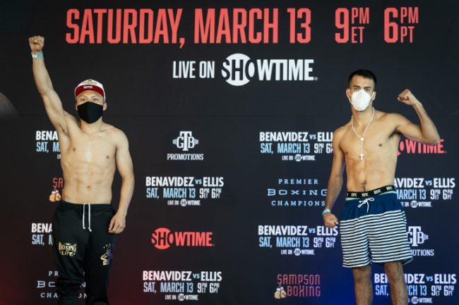 Isaac Pitbull Cruz pesaje vs. Matías Romero 1 del 120321 en Uncasville, Connecticut Isaac "Pitbull" Cruz