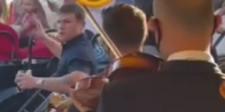 Saúl Canelo Álvarez celebra tras triunfo con Avni Yildirim 1 del 280221 en Miami Saúl "Canelo" Álvarez