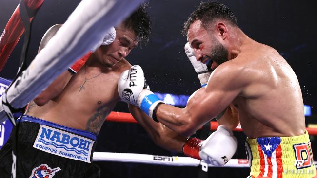 Emmanuel Vaquero Navarrete vs. Christopher Pitufo Díaz gkot 12 del 240421 en Kissimmee, retuvo campeonato mundial pluma OMB por 1a vez