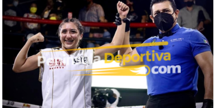 Jessica Tanquecita Basulto vencedora de Elizabeth Polvorita González con marca de agua