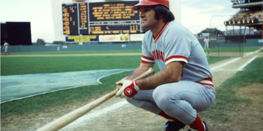 Pete Rose en cuclillas Pete Rose