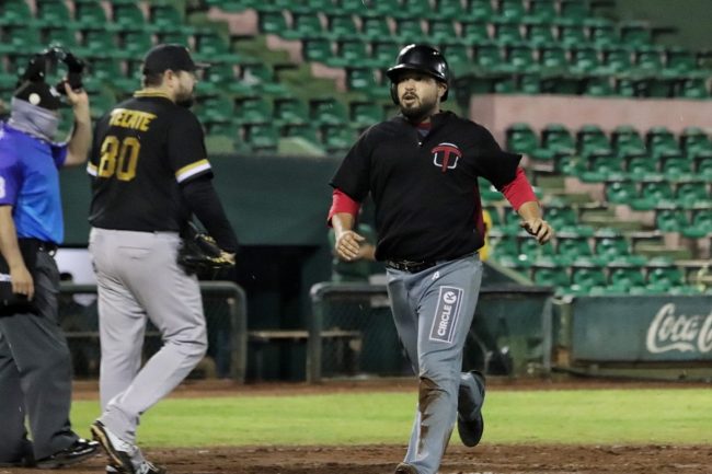 Olmecas de Tabasco vs. Leones de Yucatán pretemporada Copa Maya 1×0 6 del 140521 en parque Kukulcán, Jesús Arredondo, carrera ganadora