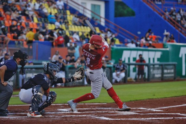 Tigres de Quintana Roo vs. Diablos Rojos del México, juego 26, 2o de la serie, 2×0 del 190621 en Cancún, Jorge Cantú