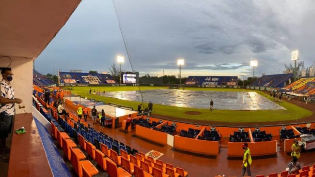 Tigres de Quintana Roo vs. Guerreros de Oaxaca, juego 32, 2o de la serie, pospuesto por lluvia del 260621 en Cancún
