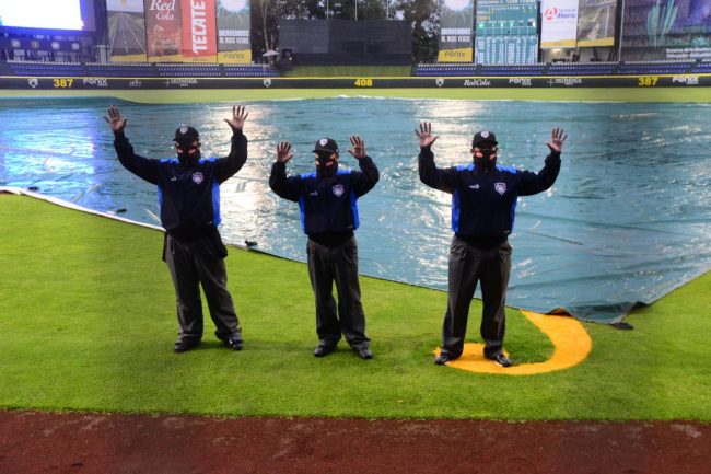 Pericos de Puebla vs. Tigres de Quintana Roo, juego 36, 2o de la serie, 2o de doble cartelera, no se jugó por lluvia, del 300621 en Puebla,
