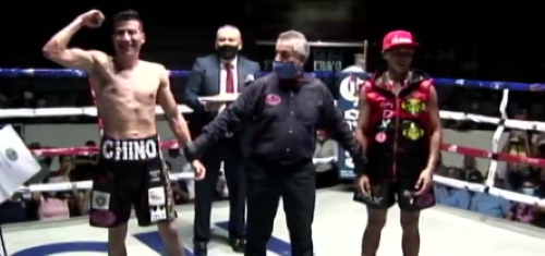 Ulises Chino Moguel vencedor de Rubén Explosivo Estrella gdu-10 del 240721 en Deportivo Roma de Tuxtla Gutiérrez ganó título intercontinental de la Federación Mundial de Boxeo