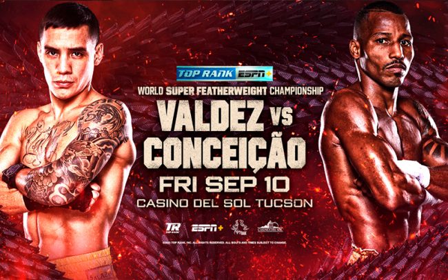 cartel Óscar Valdez vs, Robson Conceicao del 100921 en Tucson