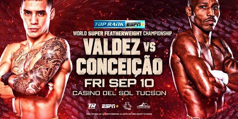cartel Óscar Valdez vs, Robson Conceicao del 100921 en Tucson