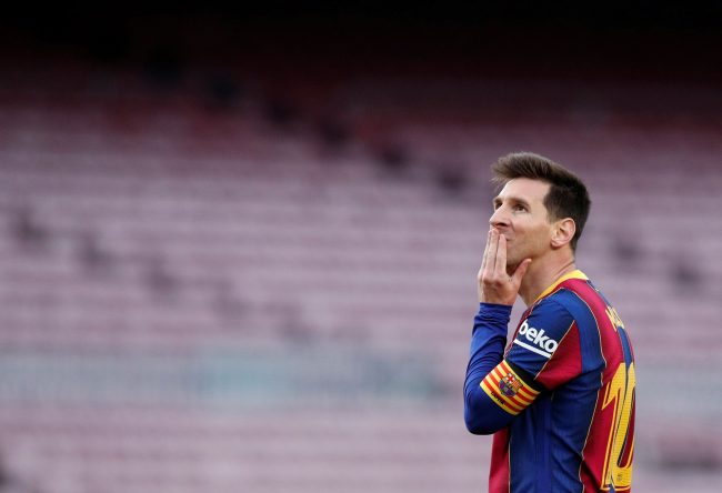 Lionel Messi pensativo
