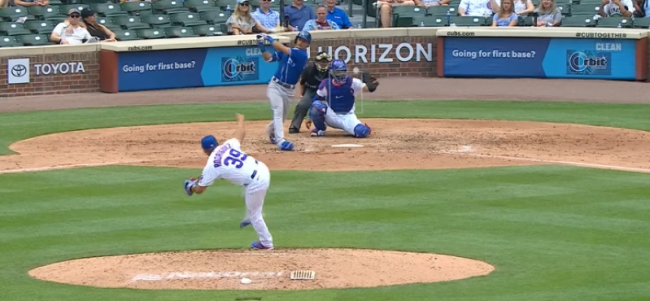 Manuel Bolón Rodríguez, 10 a salida en ligas mayores, los Reales vencen 4-2 a los Cahorros de Chicago, ponchando a Nicky López, 3er out alta 9a en Chicago Bolón
