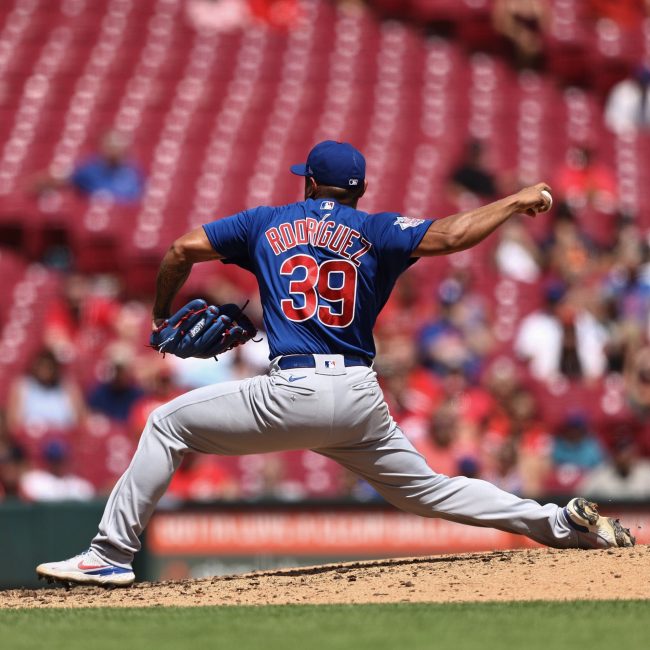 Manuel Bolón Rodríguez 9a salida 1a victoria y primer turno al bat en las mayores en victoria de 7×1 de los Cubs sobre los Rojos de Cincinnati del 180821 en Cincinnati