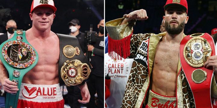 Saúl Canelo Álvarez fotocomposición con Caleb Plant