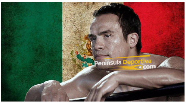 Juan Manuel Márquez con fondo de bandera mexicana con marca de agua