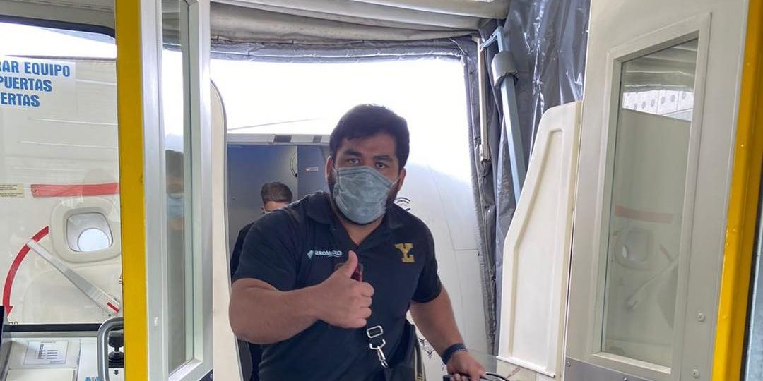 Luis Felipe Pepón Juárez llegando a Tijuana para iniciar la serie del rey, del 050921 en Tijuana
