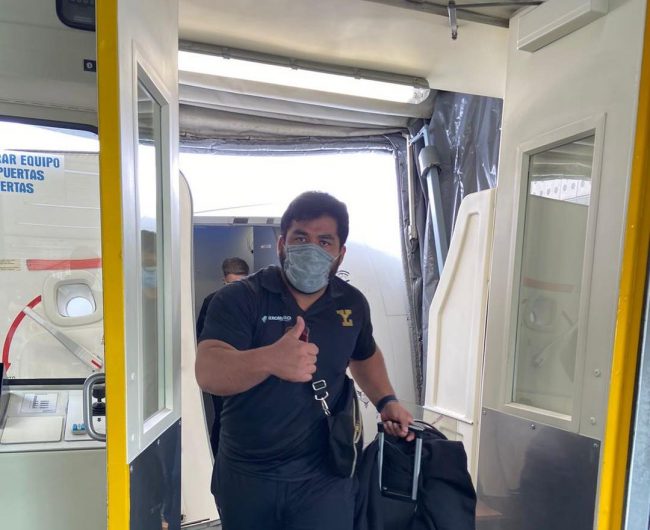 Luis Felipe Pepón Juárez llegando a Tijuana para iniciar la serie del rey, del 050921 en Tijuana