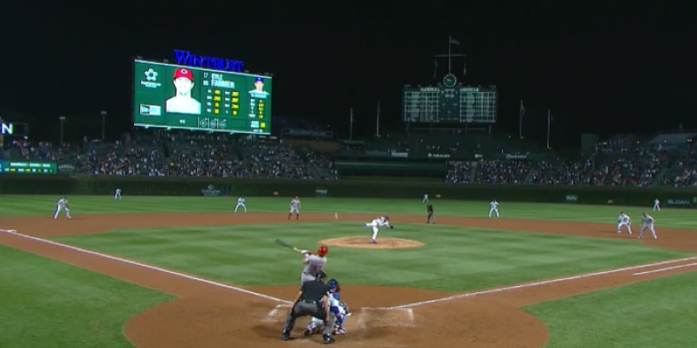 Manuel Bolón Rodríguez, 17a salida en ligas Mayores, Kyle Farmer le pega de hit productor de una en la 8a, Rojos vencen a los Cachorros 4×3, 1 del 070921 en Chicago