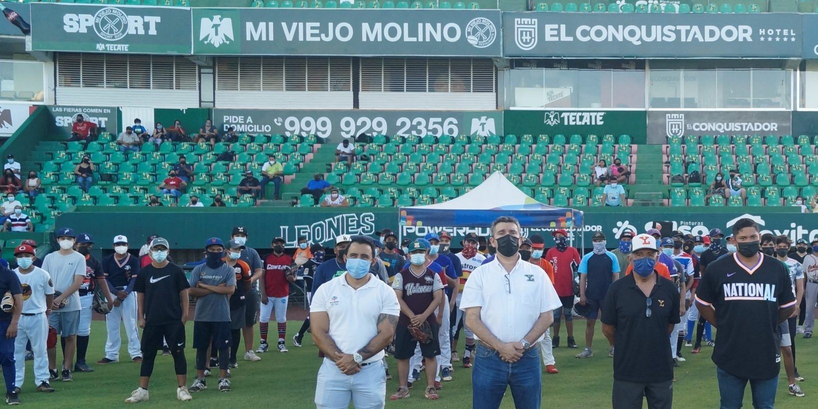 Manuel Bolón Rodríguez try out de prospectos del 271021 en el parque Kukulcán, con Alejandro Orozco y Carlos Sáenz Castillo