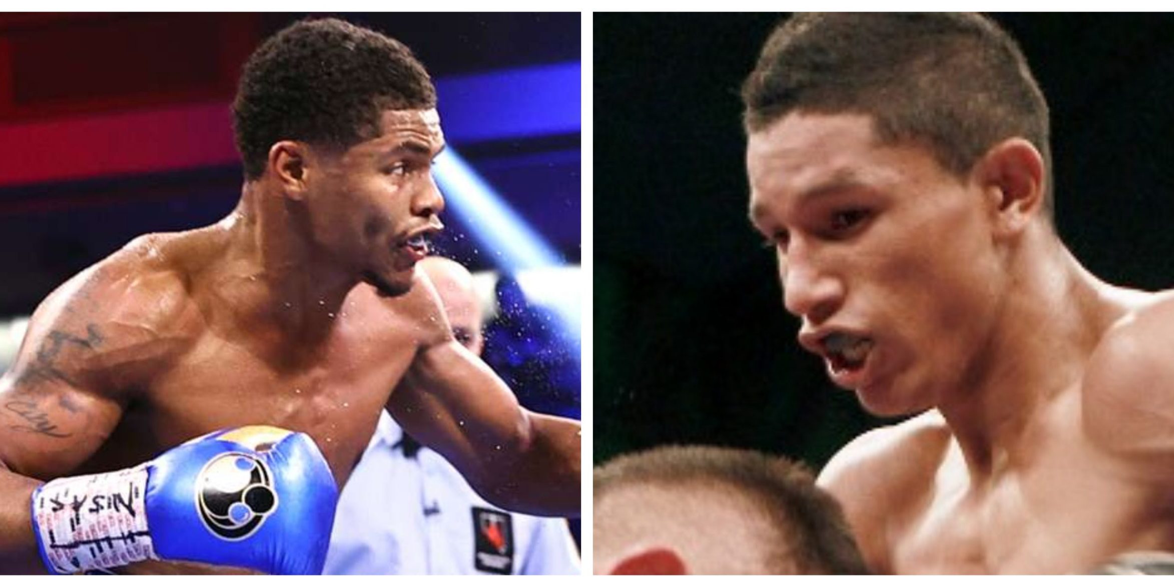 Miguel Berchelt fotocomposición con Shakur Stevenson