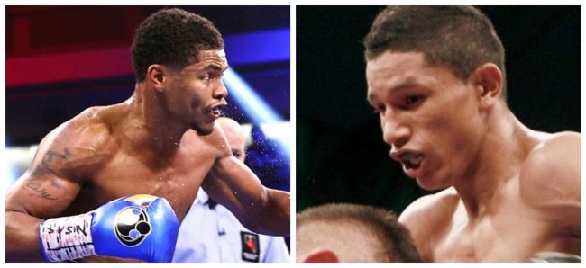 Miguel Berchelt fotocomposición con Shakur Stevenson
