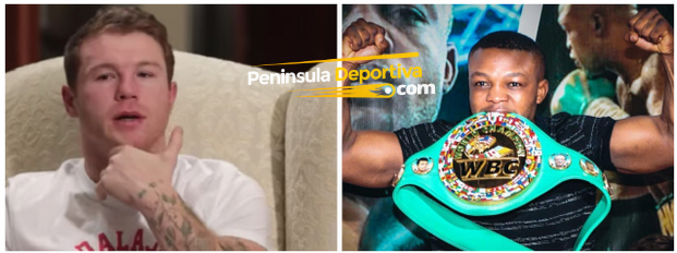 Saúl Canelo Álvarez fotocomposición con Ilunga Makabu con marca de agua