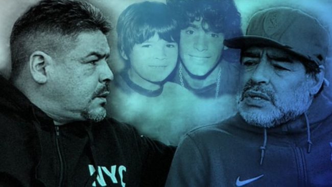 Diego Maradona con Hugo Maradona