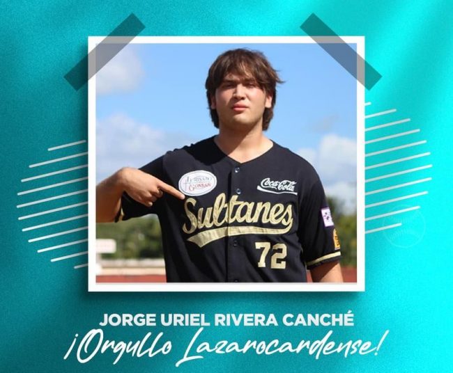 Jorge Uriel Rivera Canché, pítcher cardenense firmado por los Sultanes de Monterrey el 271221