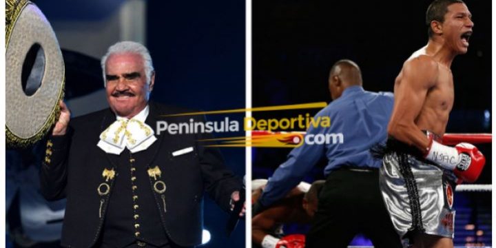 Miguel Berchelt fotocomposición con Vicente Fernández