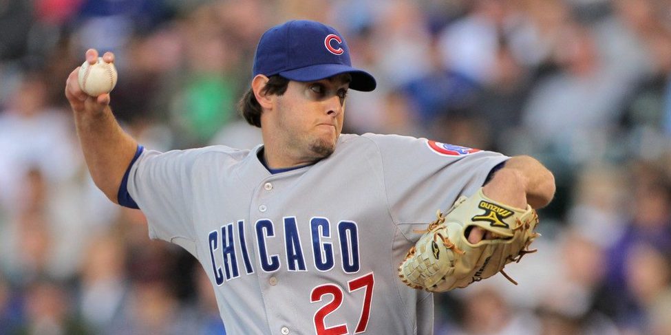 casey coleman contratado por los Leones de Yucatán del 250222 con uniforme de los Cachorros de Chicago