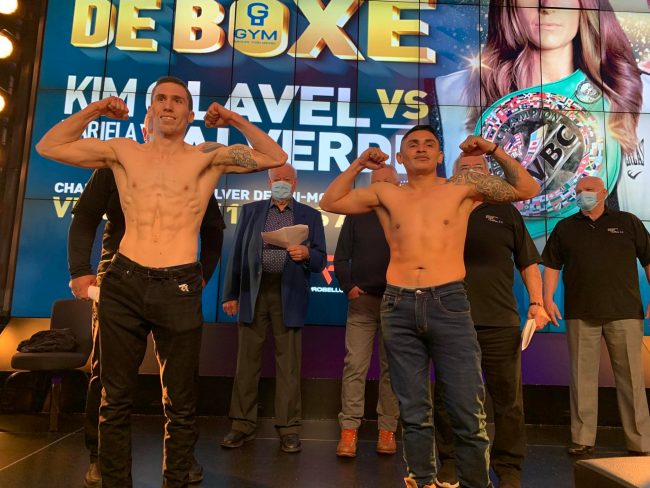 José de Atocha Pacheco pesaje vs. Samuel Lajoie Dery, del 100322 en Montreal